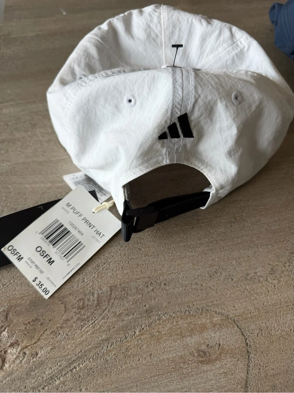 Adidas Kids White 'Double Cut and Rolled' Cap